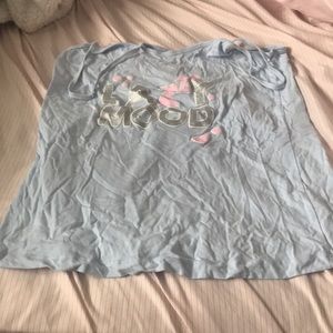 Baby blue lazy mood top